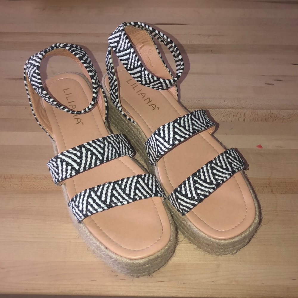Zebra Platform Sandal